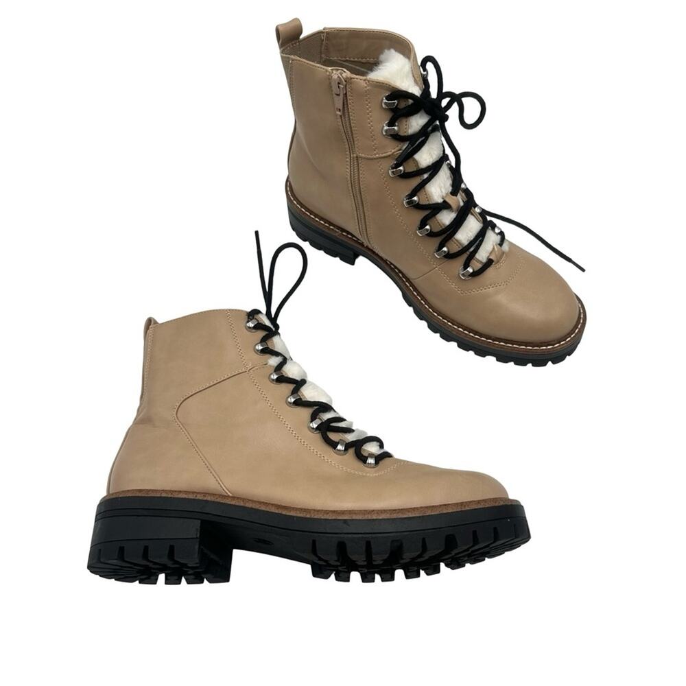 NEW A New Day Leighton Women’s winter Tan Combat Boots - size 9.5